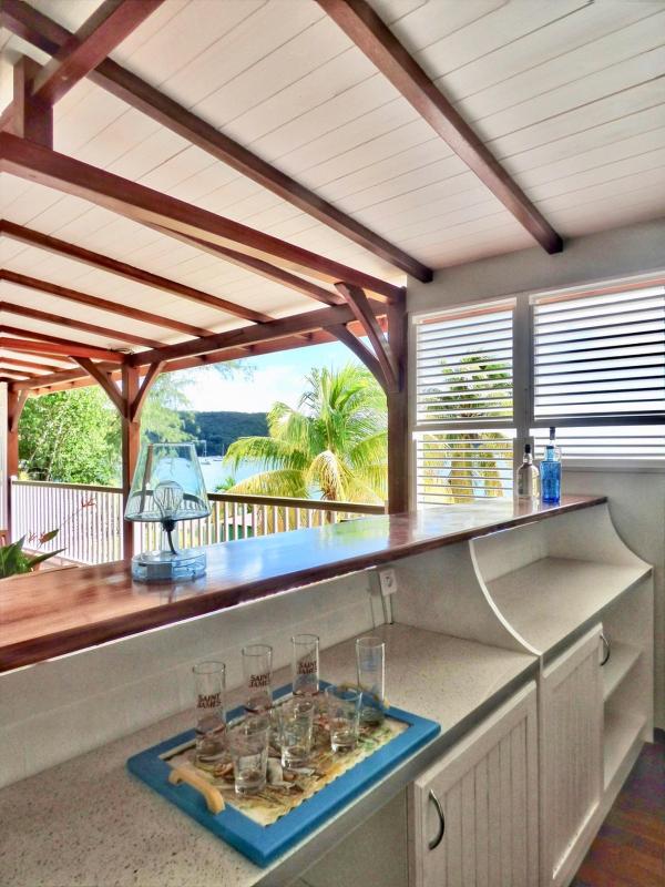 Villa sur la plage Martinique - Bar de l'étage